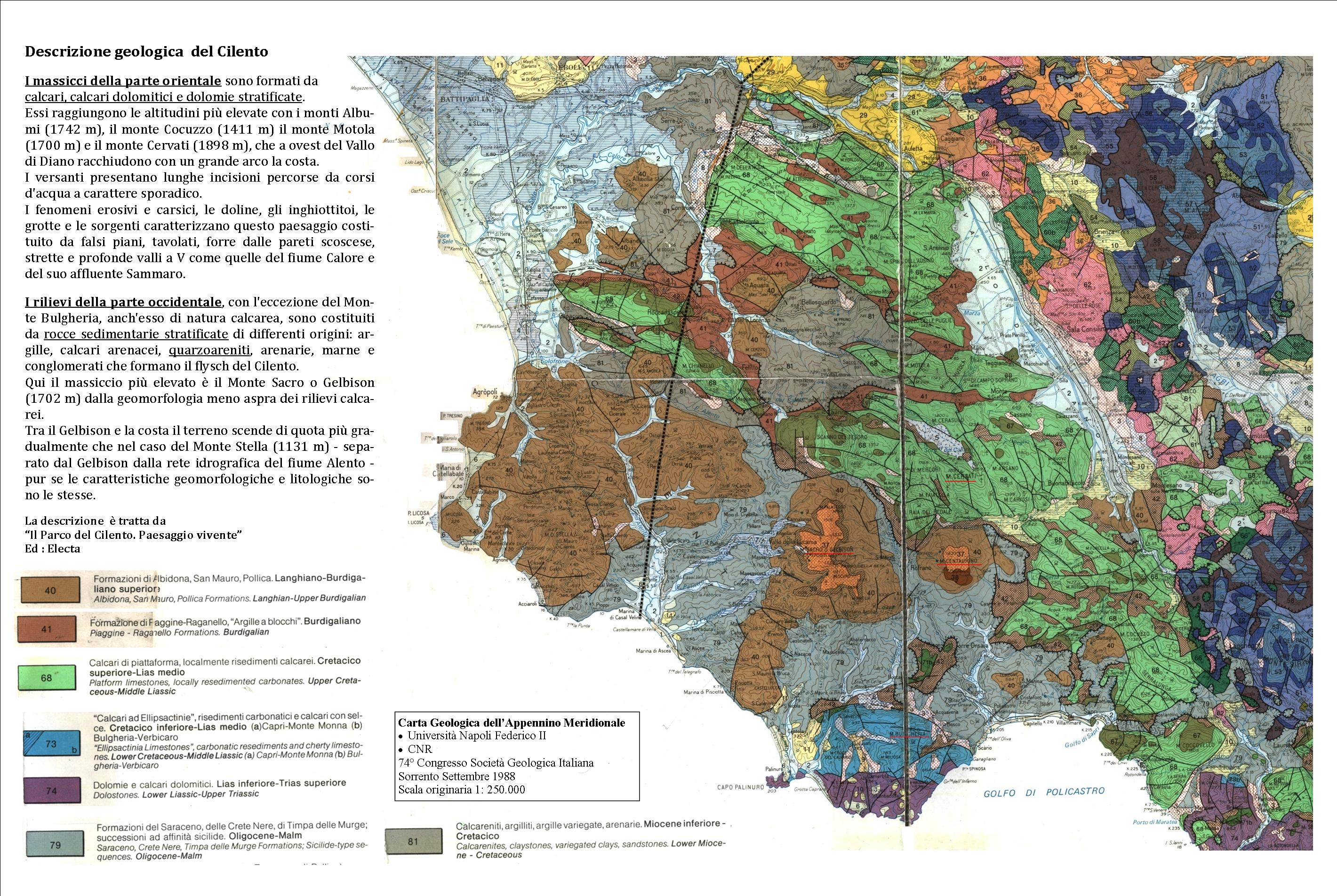 Carta Geologica Cilento